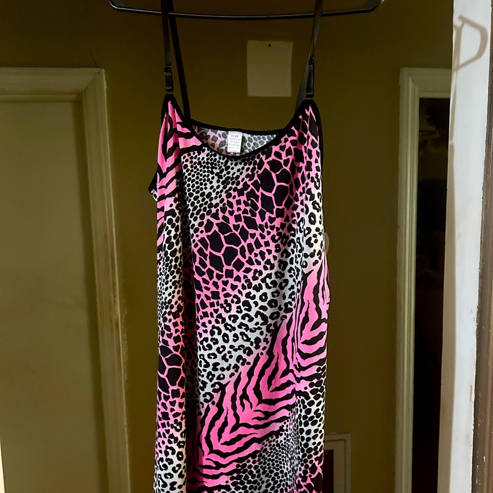 Animal print night gown